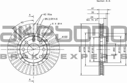 Akebono BN-0107E - Bremžu diski www.autospares.lv