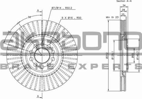 Akebono BN-0115 - Bremžu diski www.autospares.lv