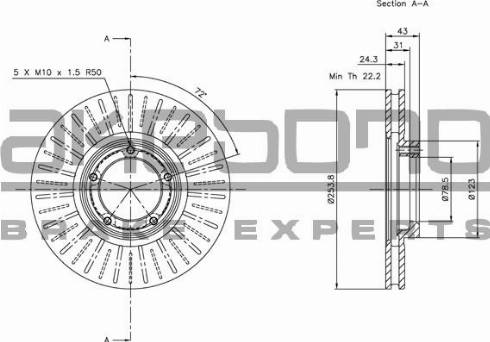 Akebono BN-0179 - Bremžu diski www.autospares.lv