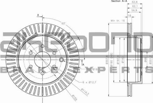 Akebono BN-0864 - Bremžu diski autospares.lv