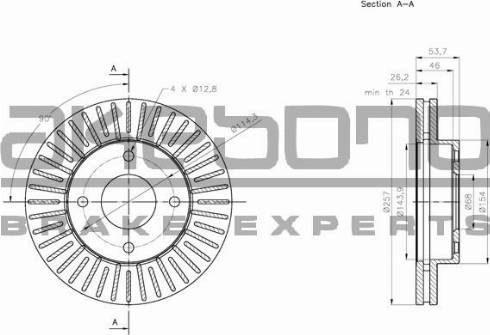 Akebono BN-0805 - Bremžu diski autospares.lv