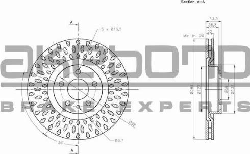 Akebono BN-0837 - Bremžu diski www.autospares.lv