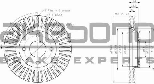 Akebono BN-0877 - Bremžu diski www.autospares.lv