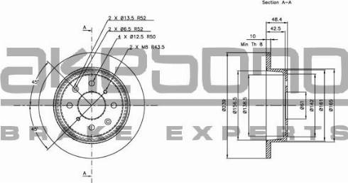 Akebono BN-0392 - Bremžu diski www.autospares.lv