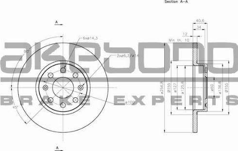 Akebono BN-0304 - Bremžu diski www.autospares.lv