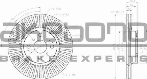 Akebono BN-0267 - Bremžu diski www.autospares.lv