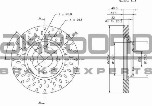 Akebono BN-0215 - Bremžu diski www.autospares.lv