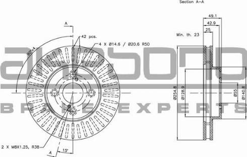 Akebono BN-0218 - Bremžu diski www.autospares.lv