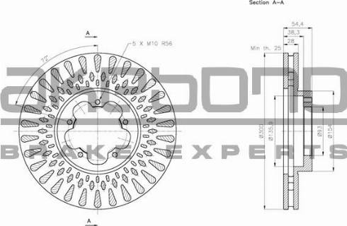 Akebono BN-0270 - Bremžu diski www.autospares.lv