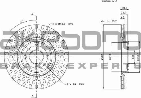 Akebono BN-0753 - Bremžu diski autospares.lv