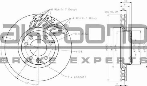 Akebono BN-0764 - Bremžu diski autospares.lv