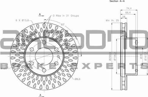 Akebono BN-0712 - Bremžu diski autospares.lv