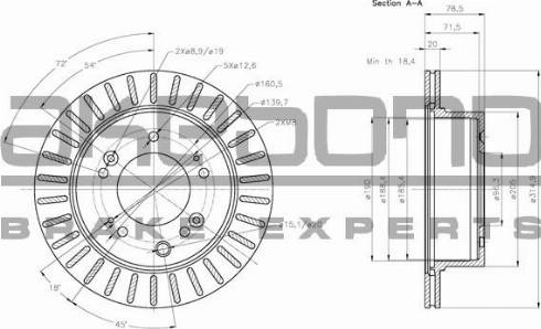 Akebono BN-0734 - Bremžu diski www.autospares.lv