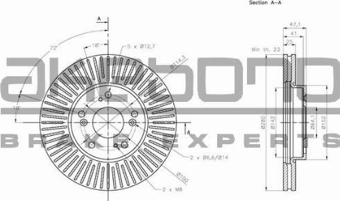 Akebono BN-0731 - Bremžu diski www.autospares.lv