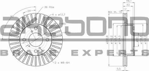 Akebono BN-0720 - Bremžu diski www.autospares.lv