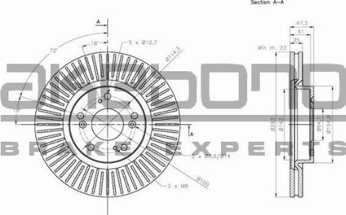 Akebono BN-0773 - Bremžu diski www.autospares.lv