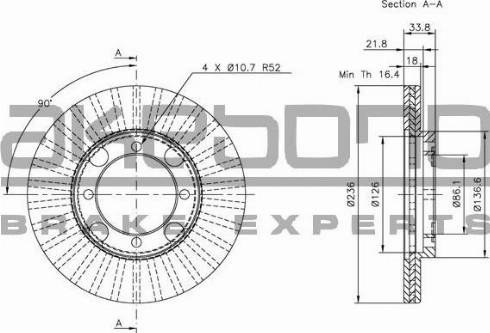 Akebono BN-1063 - Bremžu diski www.autospares.lv