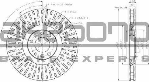 Akebono BN-1019 - Bremžu diski www.autospares.lv