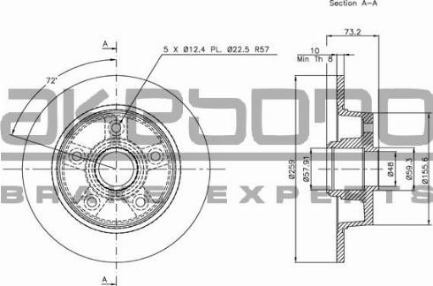 Akebono BN-1013 - Bremžu diski www.autospares.lv