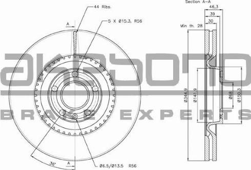 Akebono BN-1033 - Bremžu diski www.autospares.lv