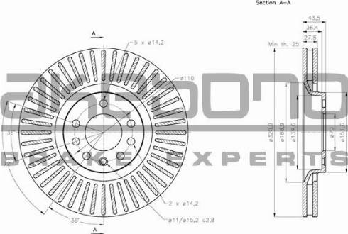 Akebono BN-1078E - Bremžu diski autospares.lv