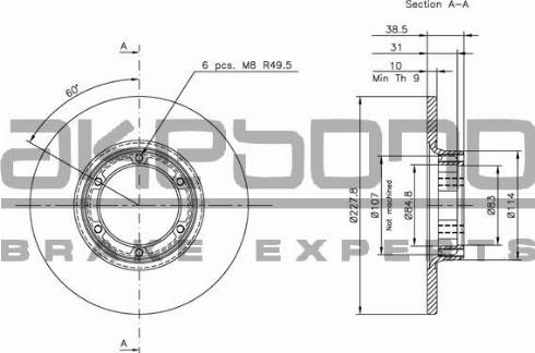 Akebono BN-1190E - Brake Disc www.autospares.lv