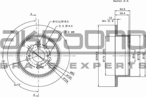 Akebono BN-1189 - Bremžu diski www.autospares.lv