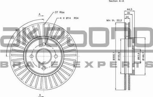 Akebono BN-1181 - Bremžu diski www.autospares.lv