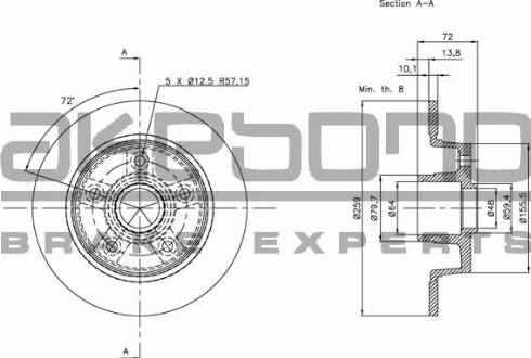 Akebono BN-1303E - Bremžu diski www.autospares.lv