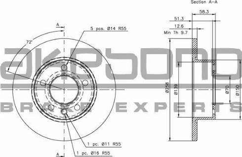 Akebono BN-1329E - Bremžu diski www.autospares.lv