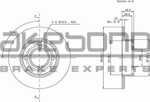 Akebono BN-1327E - Bremžu diski www.autospares.lv