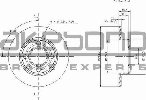 Akebono BN-1327 - Bremžu diski www.autospares.lv