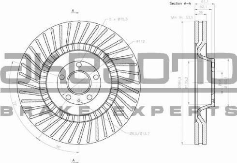 Akebono BN-1204 - Brake Disc www.autospares.lv