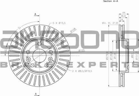 Akebono BN-1200E - Bremžu diski www.autospares.lv