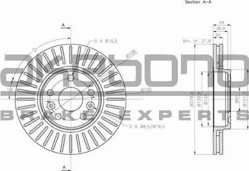 Akebono BN-1200 - Bremžu diski www.autospares.lv