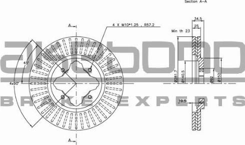 Akebono BN-1203 - Bremžu diski autospares.lv