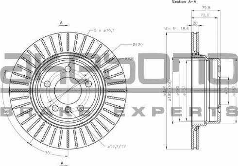 Akebono BN-1210 - Bremžu diski autospares.lv