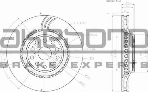 Akebono BN-1285 - Bremžu diski autospares.lv