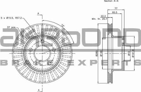 Akebono BN-1224 - Bremžu diski www.autospares.lv