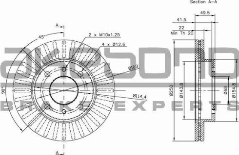 Akebono BN-1276 - Bremžu diski www.autospares.lv