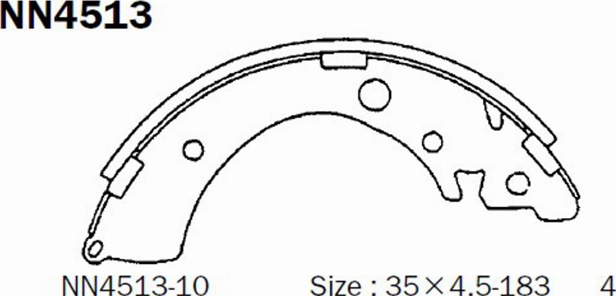 Akebono NN4513 - Bremžu loku komplekts autospares.lv