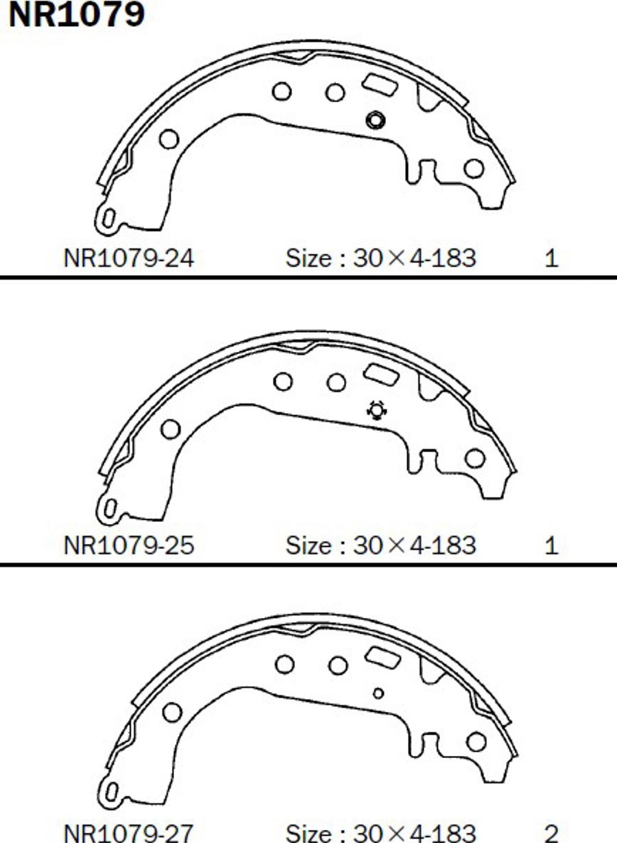 Akebono NR1079 - Bremžu loku komplekts autospares.lv