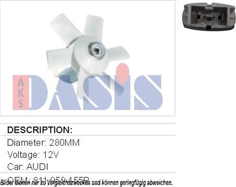 AKS Dasis 488020N - Ventilators, Motora dzesēšanas sistēma www.autospares.lv