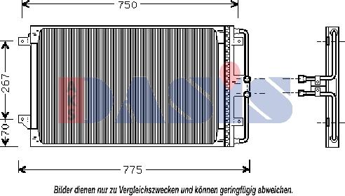 AKS Dasis 522600N - Kondensators, Gaisa kond. sistēma www.autospares.lv