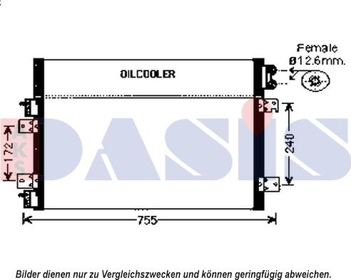 AKS Dasis 522074N - Kondensators, Gaisa kond. sistēma www.autospares.lv