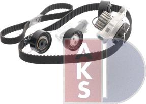 AKS Dasis 570298N - Водяной насос + комплект зубчатого ремня ГРМ www.autospares.lv