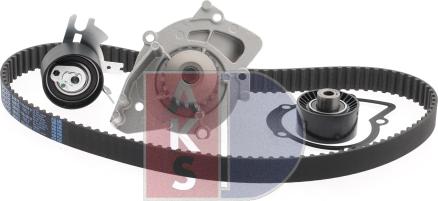 AKS Dasis 570288N - Водяной насос + комплект зубчатого ремня ГРМ www.autospares.lv