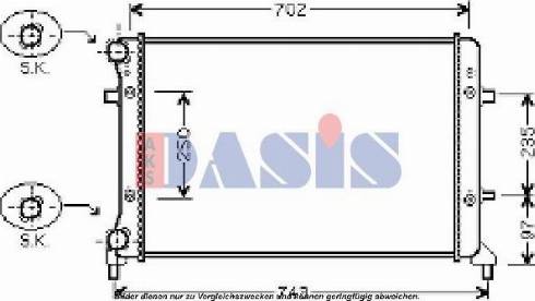 AKS Dasis 040028N - Radiators, Motora dzesēšanas sistēma www.autospares.lv