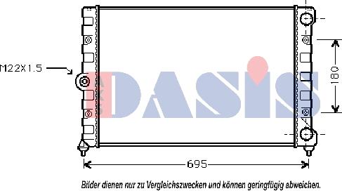 AKS Dasis 041260N - Radiators, Motora dzesēšanas sistēma autospares.lv