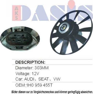 AKS Dasis 048550N - Ventilators, Motora dzesēšanas sistēma autospares.lv